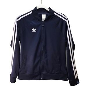ADIDAS Embroidered Superstar Classic Women’s Track Jacket Navy Blue Size L
